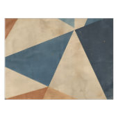 Nappe abstraite en bleu, beige et rouille (Devant (Horizontal))