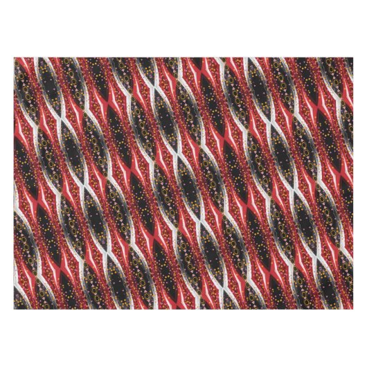 Nappe Abstraite Noir Rouge Blanc (Devant (Horizontal))
