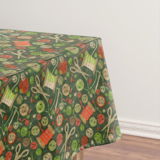 Nappe Accueil Hobby Vente Artisanat Collage Motif Vert O (In Situ)