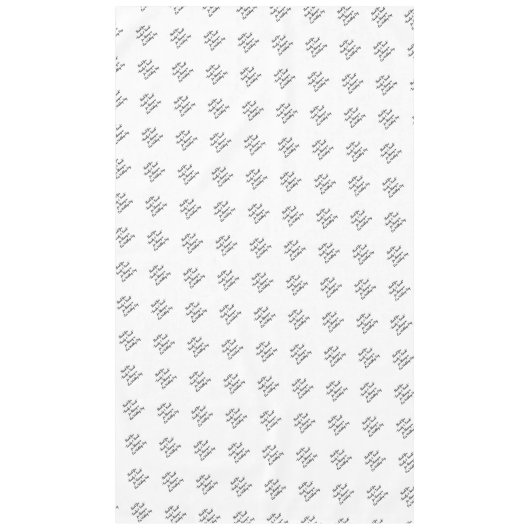 Nappe Accueil Mariage Famille Amis Typographie de table (Devant)