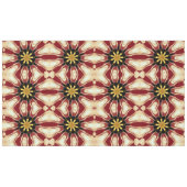 Nappe Achempong : Starburst | Luxe Rouge Foncé et Or (Devant (Horizontal))