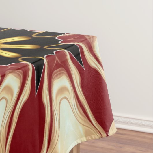 Nappe Achempong : Starburst | Luxe Rouge Foncé et Or (In Situ)