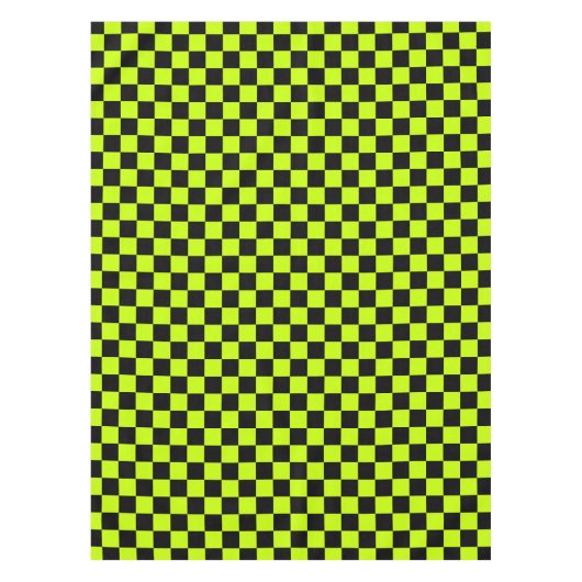 Nappe Acid green black checkerboard pattern (Devant)