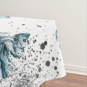 Nappe Acier peint à la main bleu Design floral (In Situ)