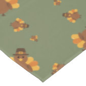 Nappe Action de grâce Automne  Dinde verte (Angle)