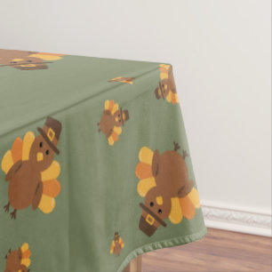 Nappe Action de grâce Automne Dinde verte