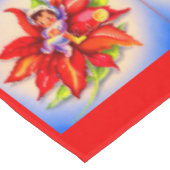 Nappe adorable elfe de Noël dans un poinsettia (Angle)