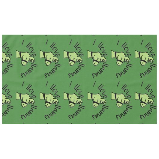 Nappe Adorables Llama Love I Llove Llamas Green (Devant (Horizontal))