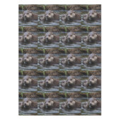 Nappe **"Adrift in Love : Mummy and Baby Otter"** (Devant)