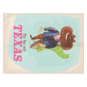 Nappe Affiche de voyage de cowboy Retro Texas (Devant (Horizontal))