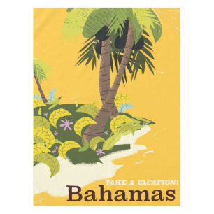 Nappe Affiche de voyage vintage aux Bahamas