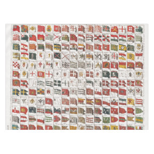 Nappe Affiche des drapeaux nautiques antiques du monde