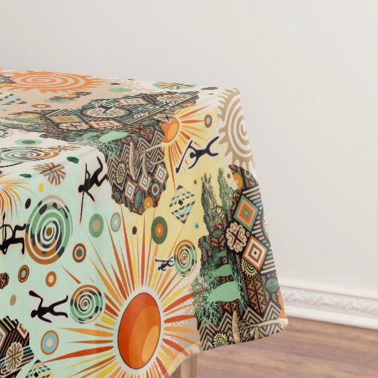 Nappe Africa Map Decorative Tribal Elements Pattern (In Situ)