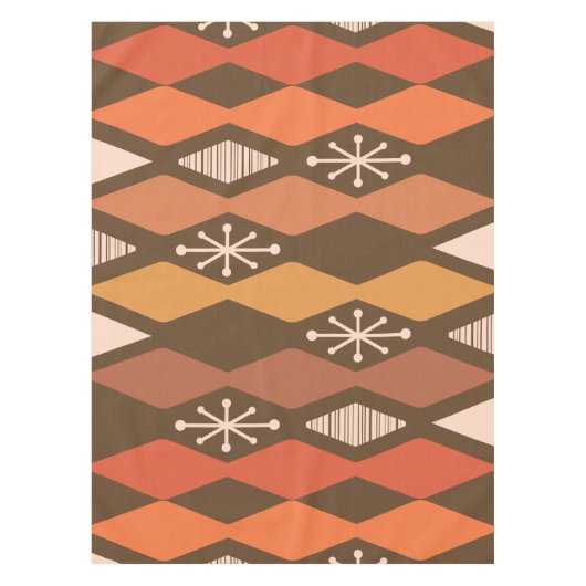 Nappe Âge atomique Géométrique Brun Orange (Devant)