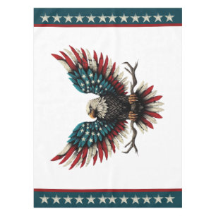 Nappe Aigle rustique patriotique américain/américain cha