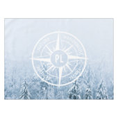 Nappe Aiguille de compas monogramme forêt d'épinette d'h (Devant (Horizontal))