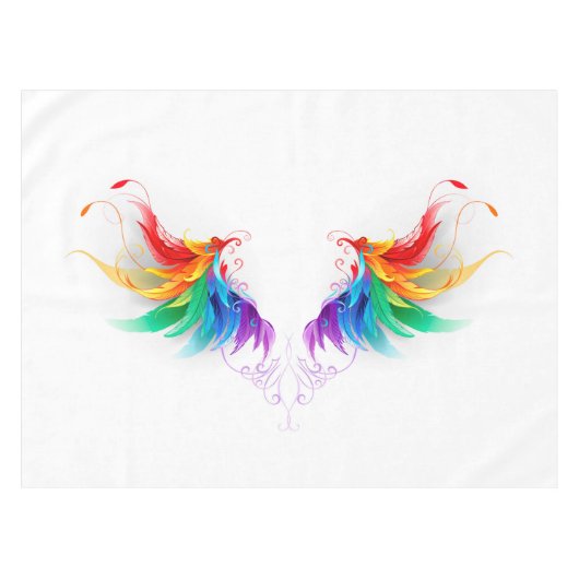 Nappe Ailes fluffy arc-en-ciel (Devant (Horizontal))