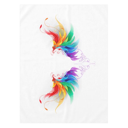 Nappe Ailes fluffy arc-en-ciel (Devant)