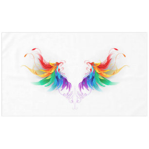 Nappe Ailes fluffy arc-en-ciel