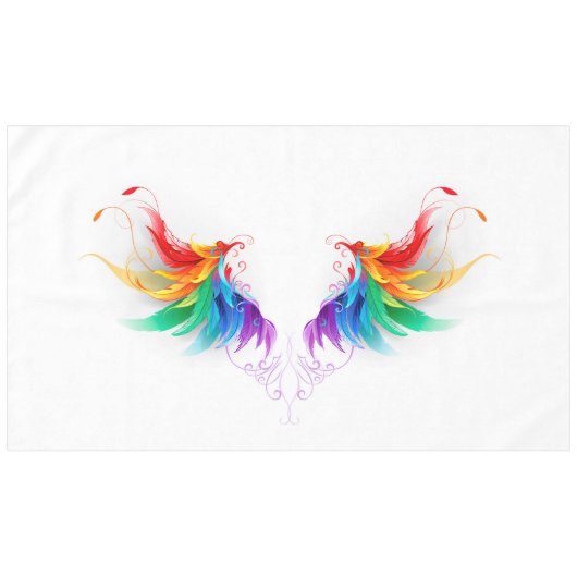 Nappe Ailes fluffy arc-en-ciel (Devant (Horizontal))