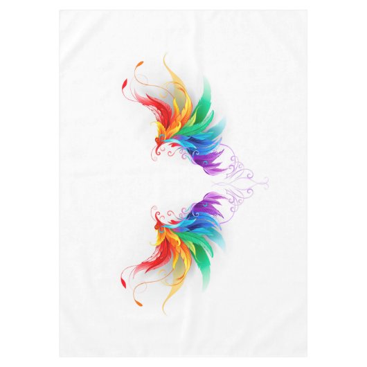 Nappe Ailes fluffy arc-en-ciel (Devant)