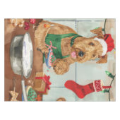 Nappe Airedale Terrier Gâteau de vacances : Noël festif (Devant (Horizontal))