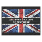 Nappe Ajouter votre texte sur le drapeau anglais Jeu d'o (Devant (Horizontal))