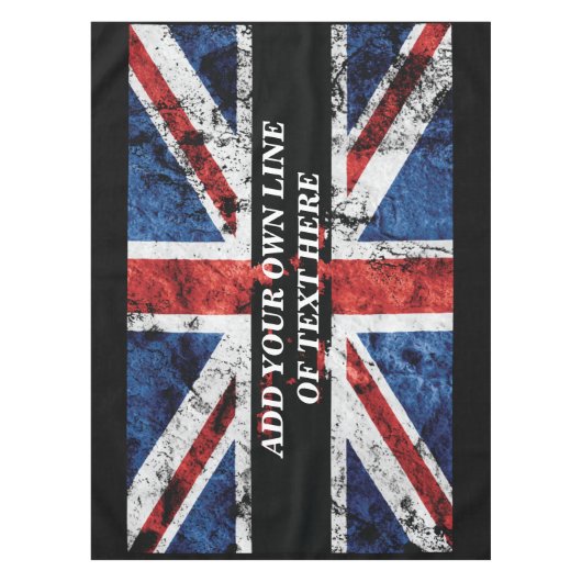 Nappe Ajouter votre texte sur le drapeau anglais Jeu d'o (Devant)