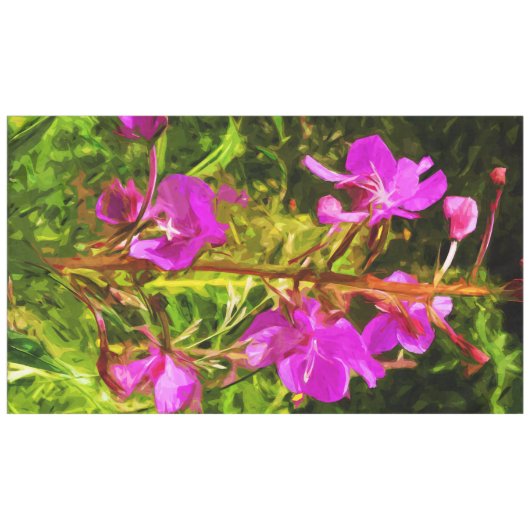 Nappe Alaskan Fireweed Fleur sauvage rose Abstrait (Devant (Horizontal))