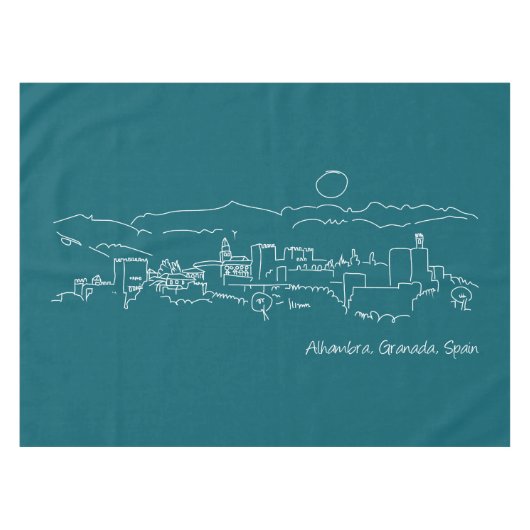 Nappe Alhambra coucher de soleil (Devant (Horizontal))