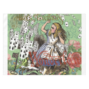 Nappe alice cartes d'aventure merveilleux chapelier lapi
