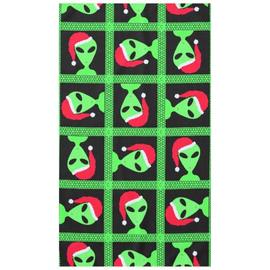 Nappe Alien Amusant Père Noël Geek Humour Vert Et Noir A (Devant)