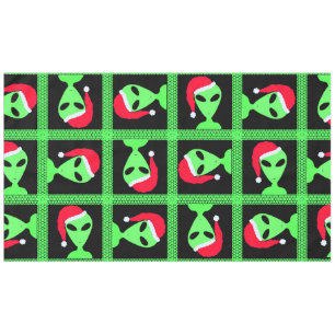 Nappe Alien Amusant Père Noël Geek Humour Vert Et Noir A