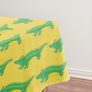 Nappe Alligator vert jaune Crocodile Gator Croc Animal