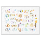 Nappe Alphabet Animal ABC Mets animaux (Devant (Horizontal))