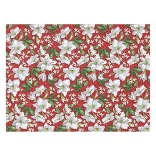 Nappe Amaryllis & Holly Red Christmas (Devant (Horizontal))