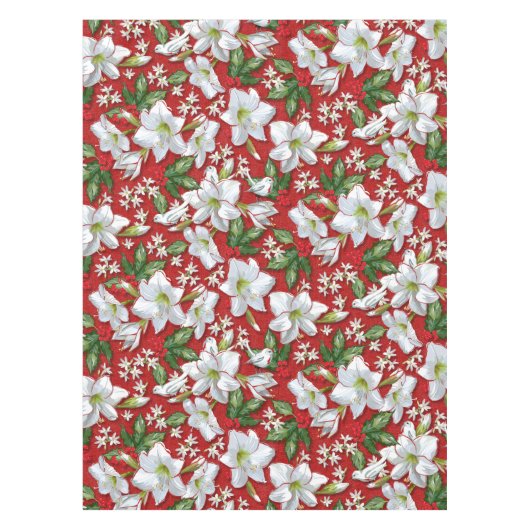 Nappe Amaryllis & Holly Red Christmas (Devant)
