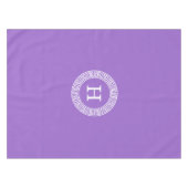 Nappe Améthyste Wht Cadre Rnd Clé Grecque Monogramme Ini (Devant (Horizontal))