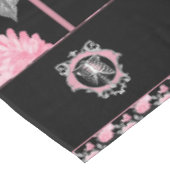 Nappe Amour gothique | Squelette rose et noir Coeur flor (Angle)
