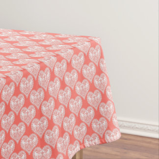 Nappe Amour sans couture Saint-Valentin blanc dentelle c