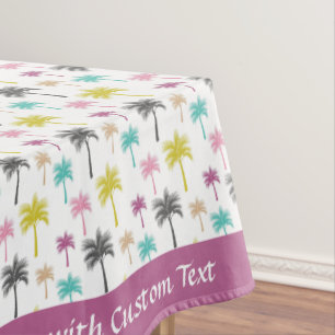 Nappe Amusant palmier coloré Motif tropical