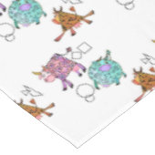 Nappe amusante avec des vaches géométriques coloré (Angle)