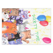 Nappe amusante avec Happy Cats Party Texte personn (Devant (Horizontal))