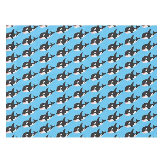 Nappe Amusante baleine orque mignonne dessin animé (Devant (Horizontal))
