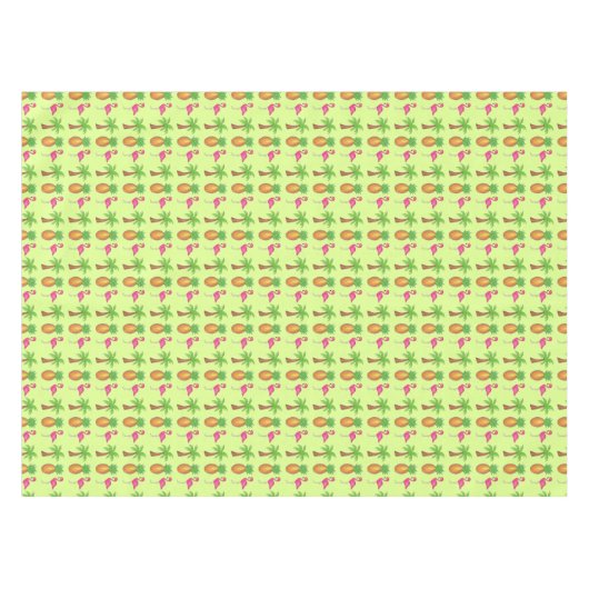 Nappe Ananas Flamant rose rose Palm Arbre Tropical Impri (Devant (Horizontal))