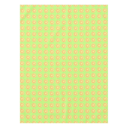 Nappe Ananas jaune tranché sur un chiffon de table vert (Devant)