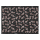 Nappe ananas rose d'or de marbre noir moderne élégant (Devant (Horizontal))