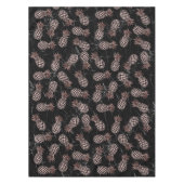 Nappe ananas rose d'or de marbre noir moderne élégant (Devant)