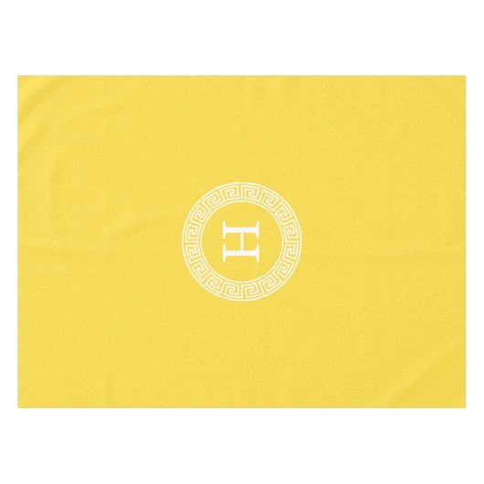 Nappe Ananas Whale Grille Clé Grecque Cadre initial Mono (Devant (Horizontal))