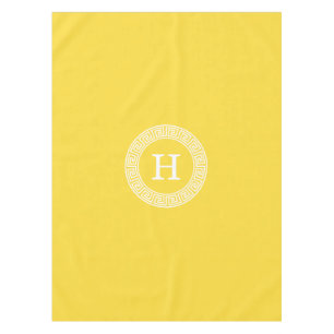 Nappe Ananas Whale Grille Clé Grecque Cadre initial Mono
